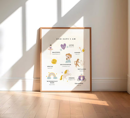 Identity In Christ Girl Art Print