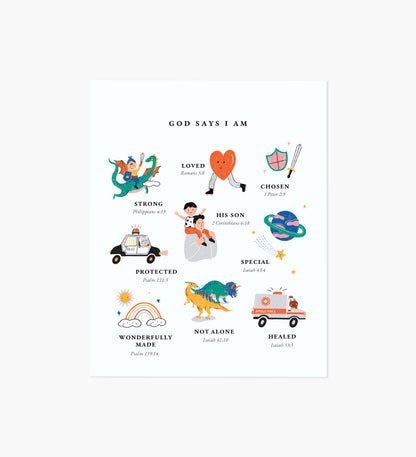 Identity In Christ Boy Art Print