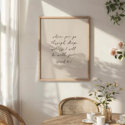 Isaiah 43:2 Bible Verse Print