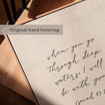 Isaiah 43:2 Bible Verse Print